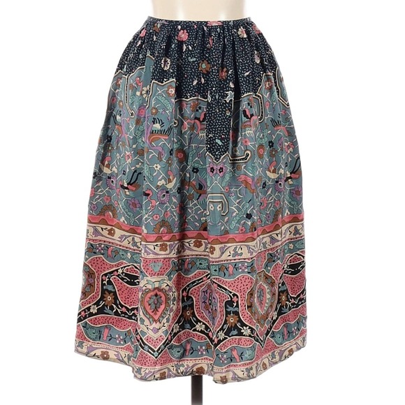 Mes Demoiselles Dresses & Skirts - Mes Demoiselles skirt silk scarf print a-line Soupir Size 38 6